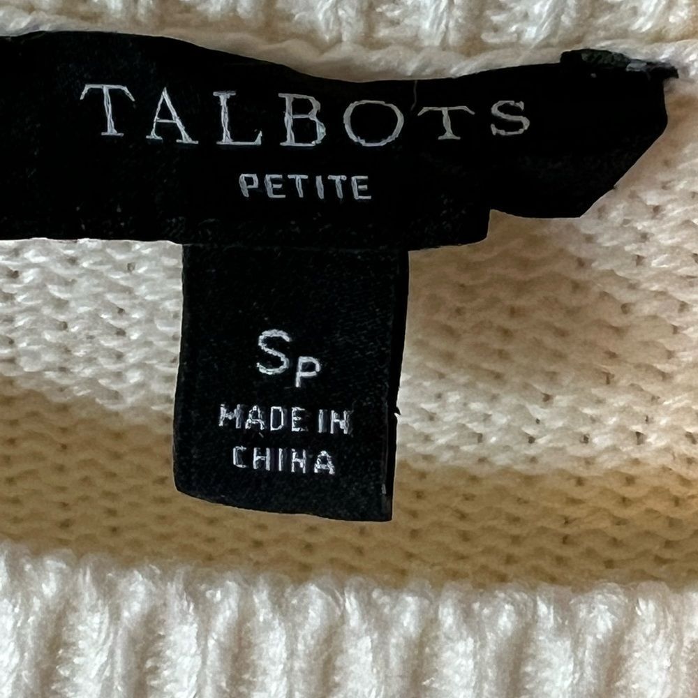 Talbots Ivory Yellow Floral Embroidered Sweater - Picture 6 of 11